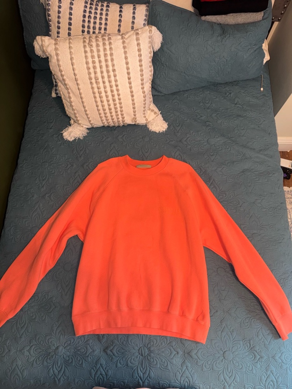 Essentials Men's Orange Crewneck Sweatshirt